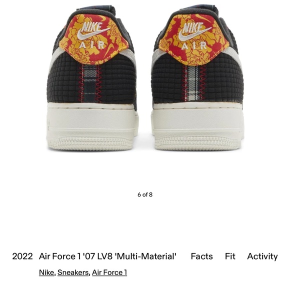 Make An Offer! 2022 Air Force 1 '07 LV8 'Multi-Material' Men’s 8.5 new in box - Picture 5 of 8